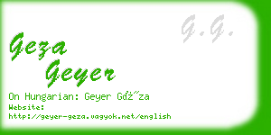geza geyer business card